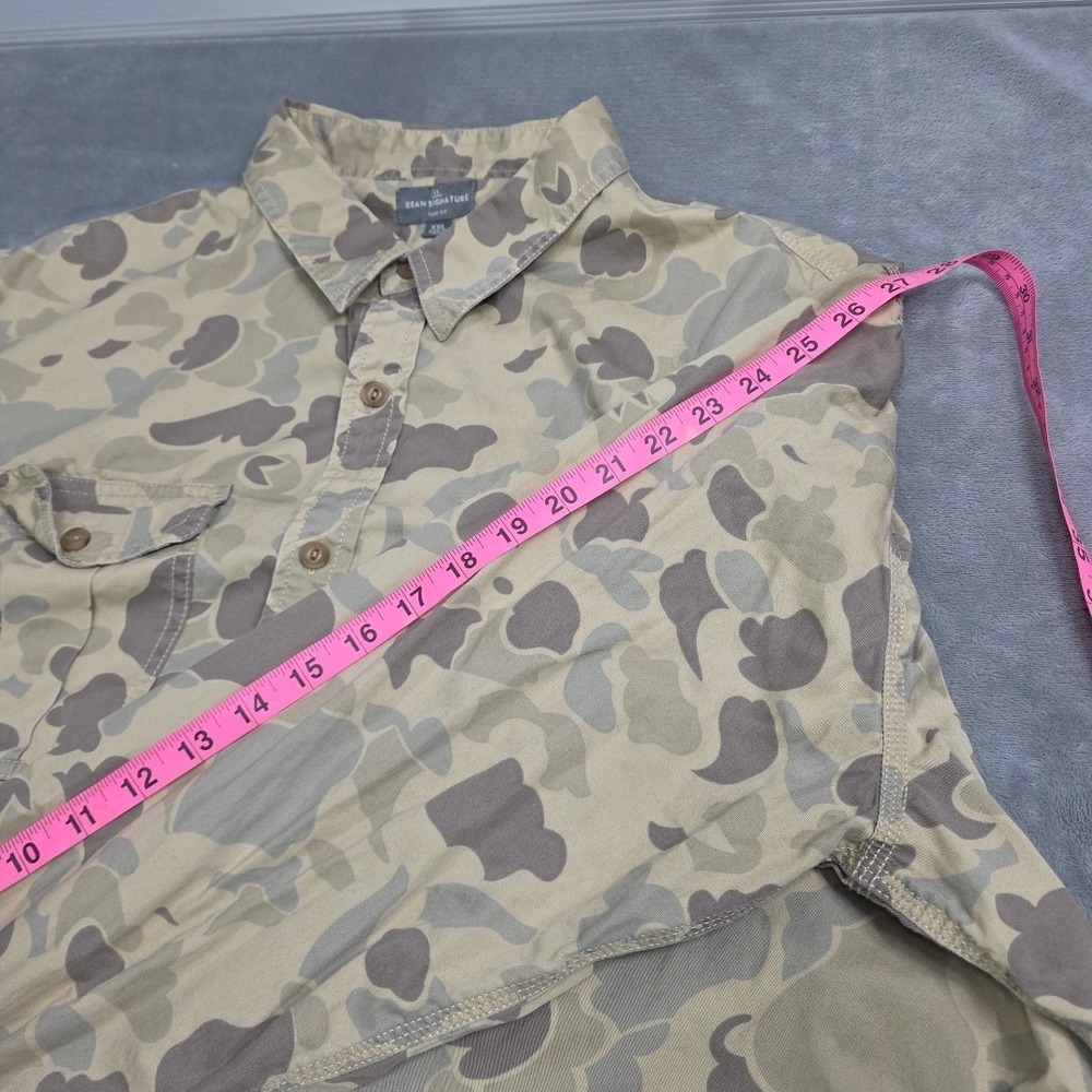 Ll Bean Signature Woodland Camouflage Button Up Shirt XXL Double‎ Flap Breast... - Picture 6 of 7